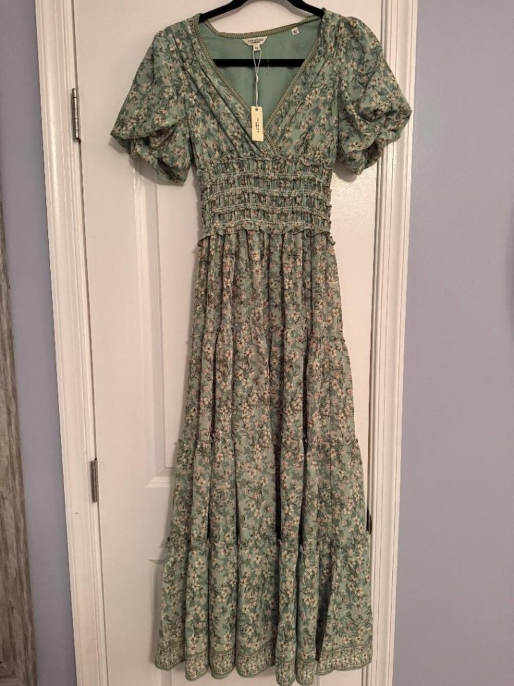 NWT | Max Studio London Floral Smocked Maxi Dress | XS